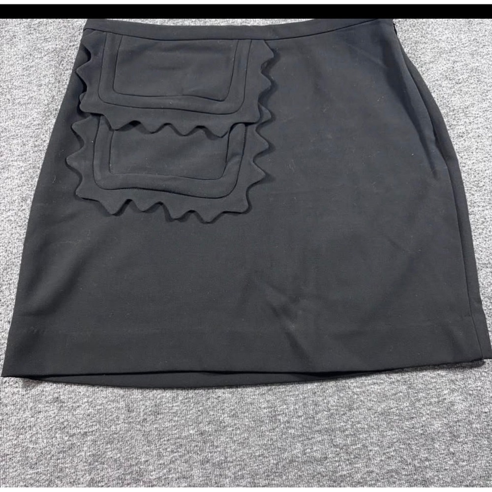 Victoria Beckham for Target Black Scalloped Pocket Mini Skirt Size M